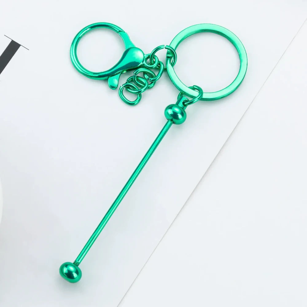 Beadable Multi Color UV Metal Keychain for DIY