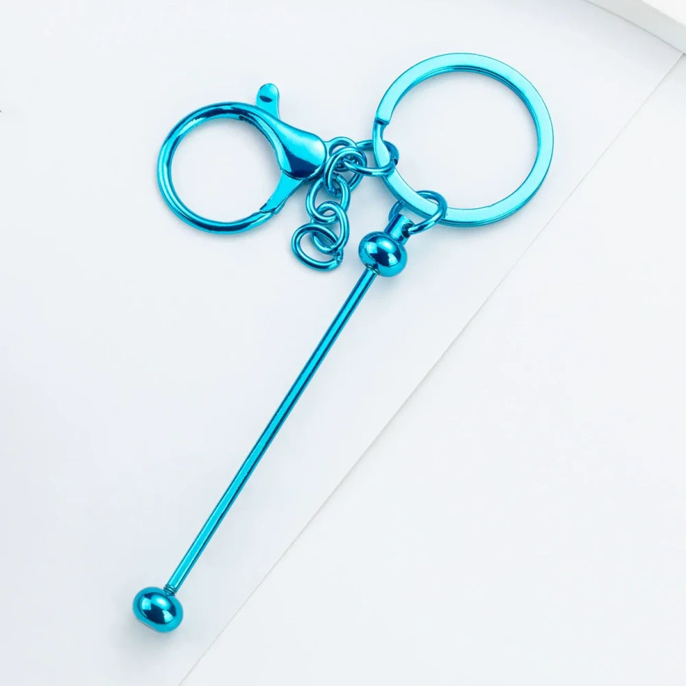 Beadable Multi Color UV Metal Keychain for DIY