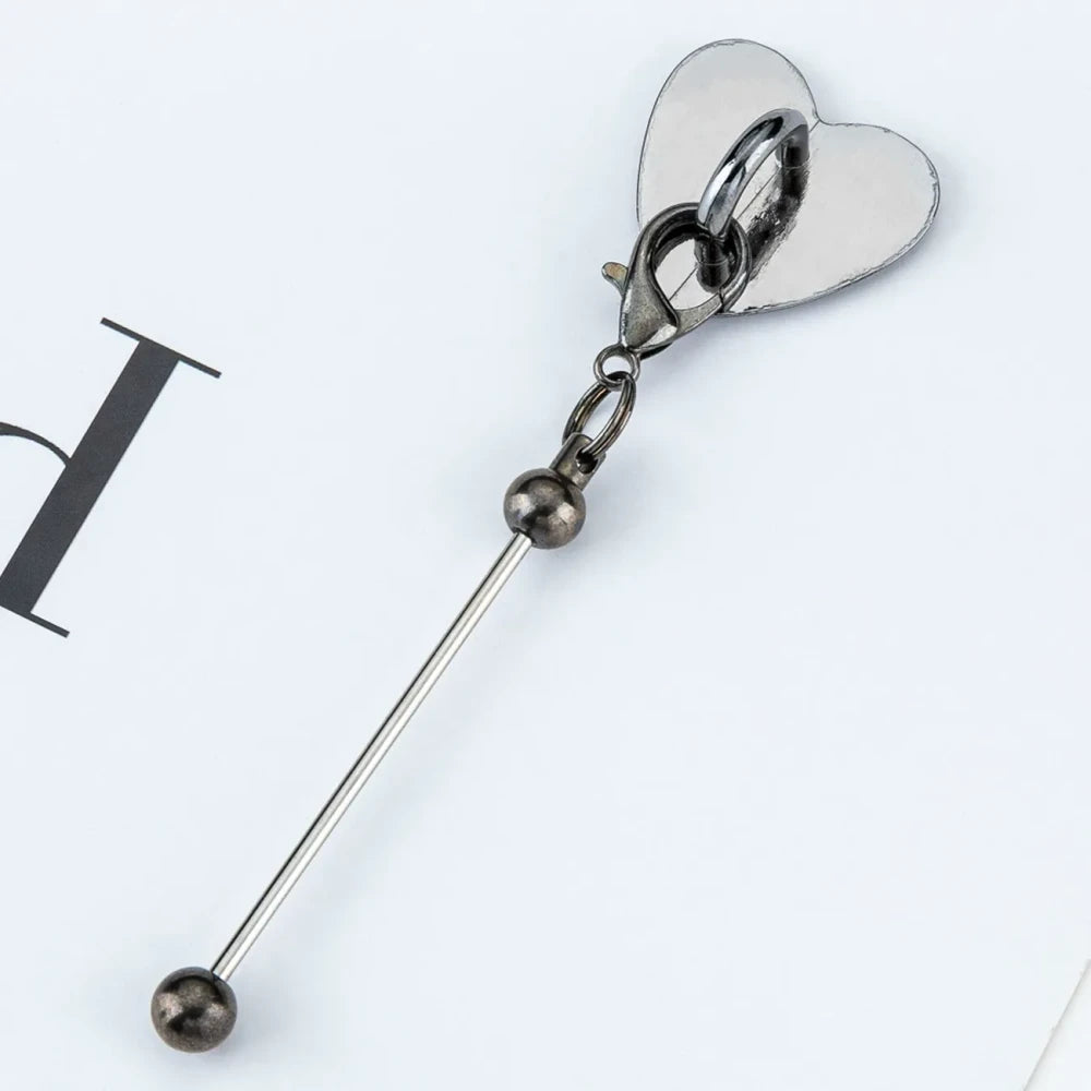 Beadable No Drilling Required Metal Heart-Shaped Adhesive Hook