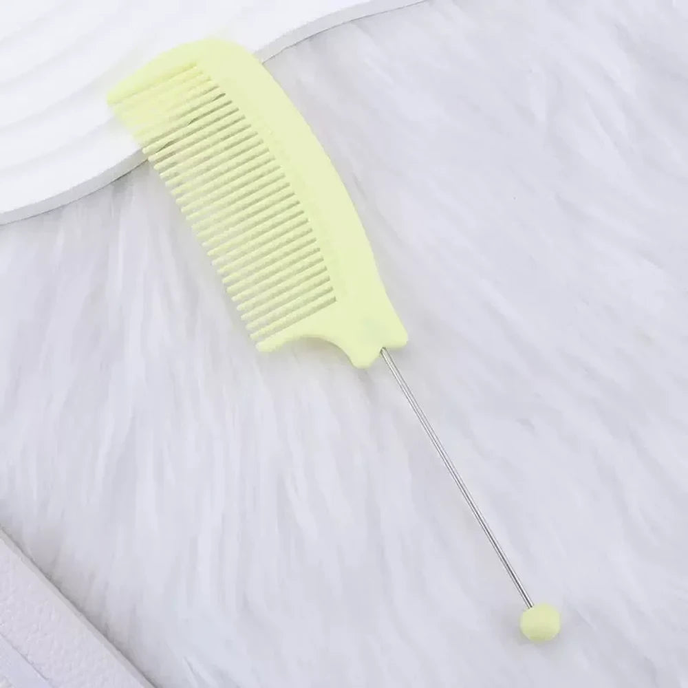 Beadable Portable Plastic Comb for DIY