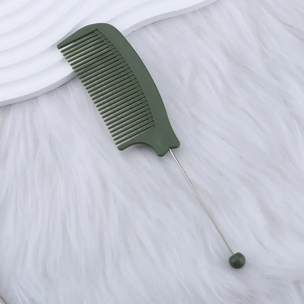 Beadable Portable Plastic Comb for DIY