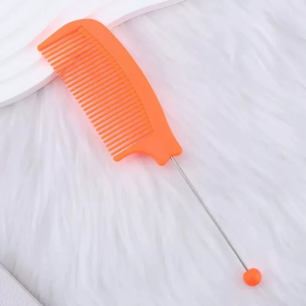 Beadable Portable Plastic Comb for DIY