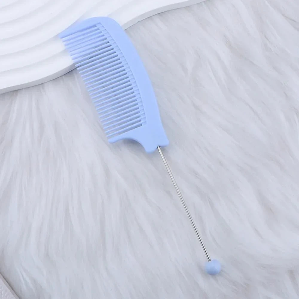 Beadable Portable Plastic Comb for DIY