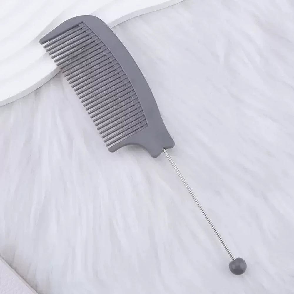 Beadable Portable Plastic Comb for DIY