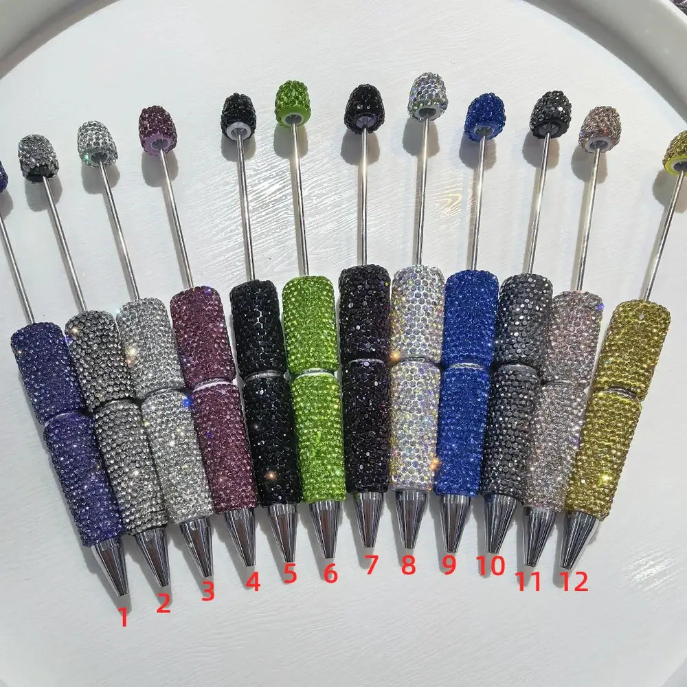 Solid Colors Beadable Rhinestone Pens