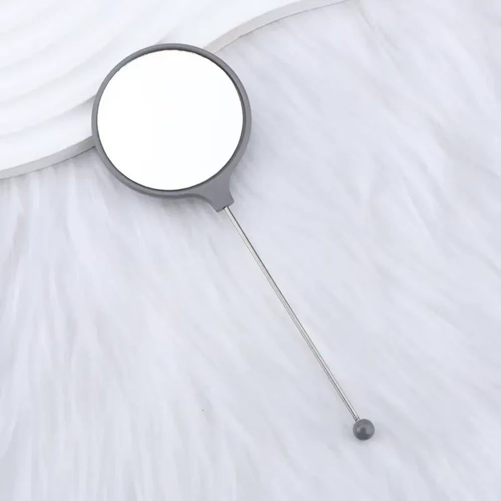 Beadable Round High Definition Non-Distorting Handheld Makeup Mirror