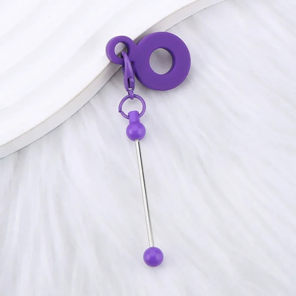 Beadable Silicone Keychain for 8-10mm Drinking Straw