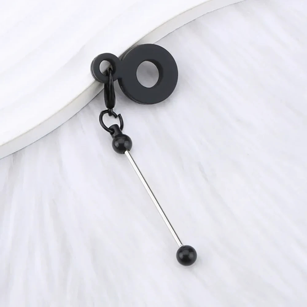 Beadable Silicone Keychain for 8-10mm Drinking Straw