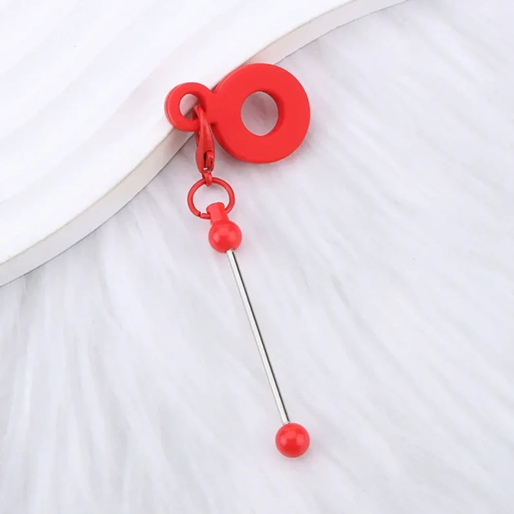 Beadable Silicone Keychain for 8-10mm Drinking Straw
