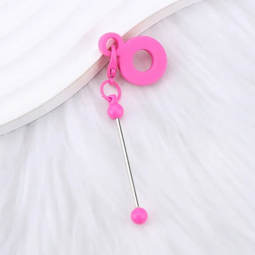 Beadable Silicone Keychain for 8-10mm Drinking Straw