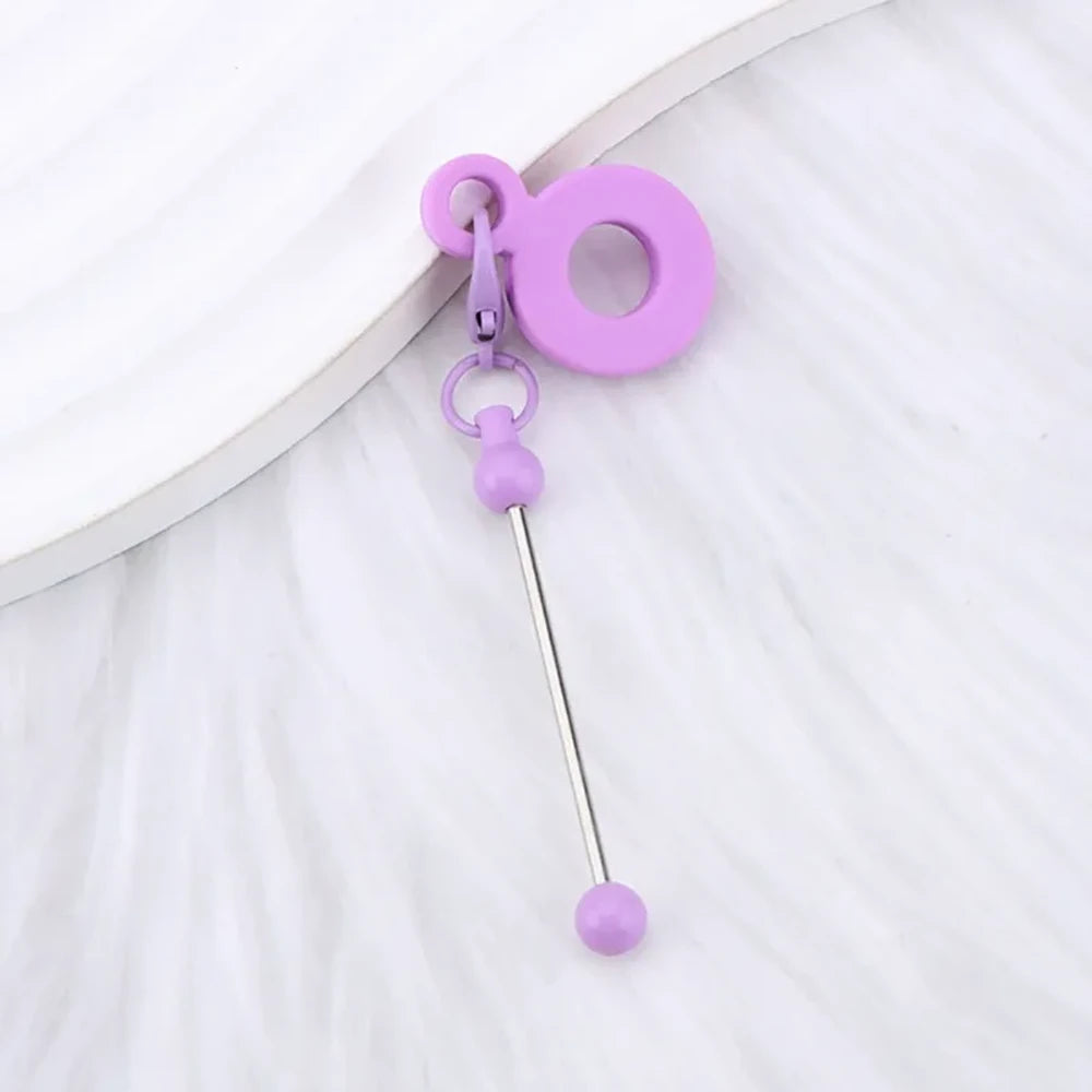 Beadable Silicone Keychain for 8-10mm Drinking Straw