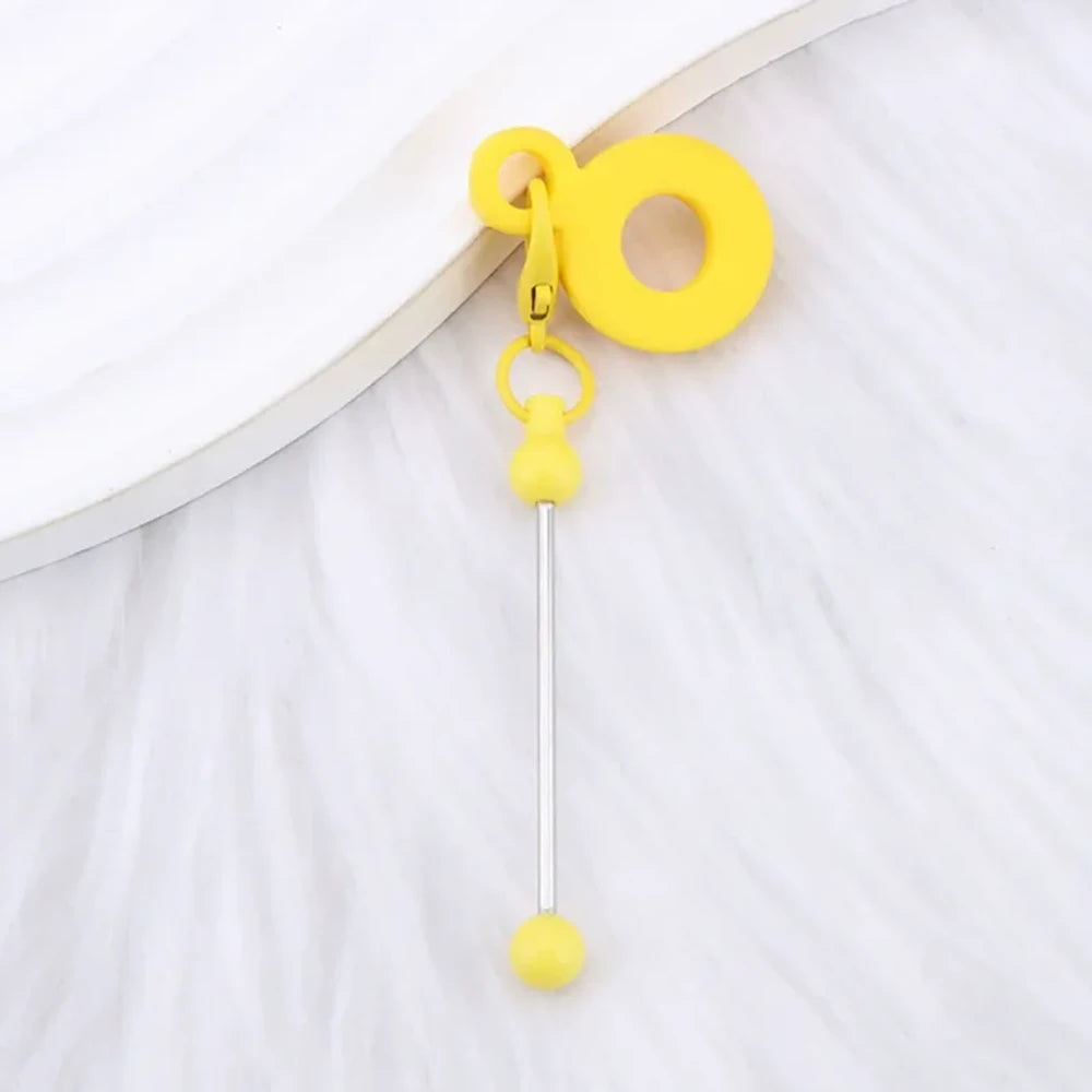 Beadable Silicone Keychain for 8-10mm Drinking Straw
