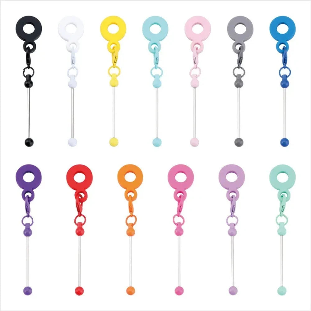 Beadable Silicone Keychain for 8-10mm Drinking Straw