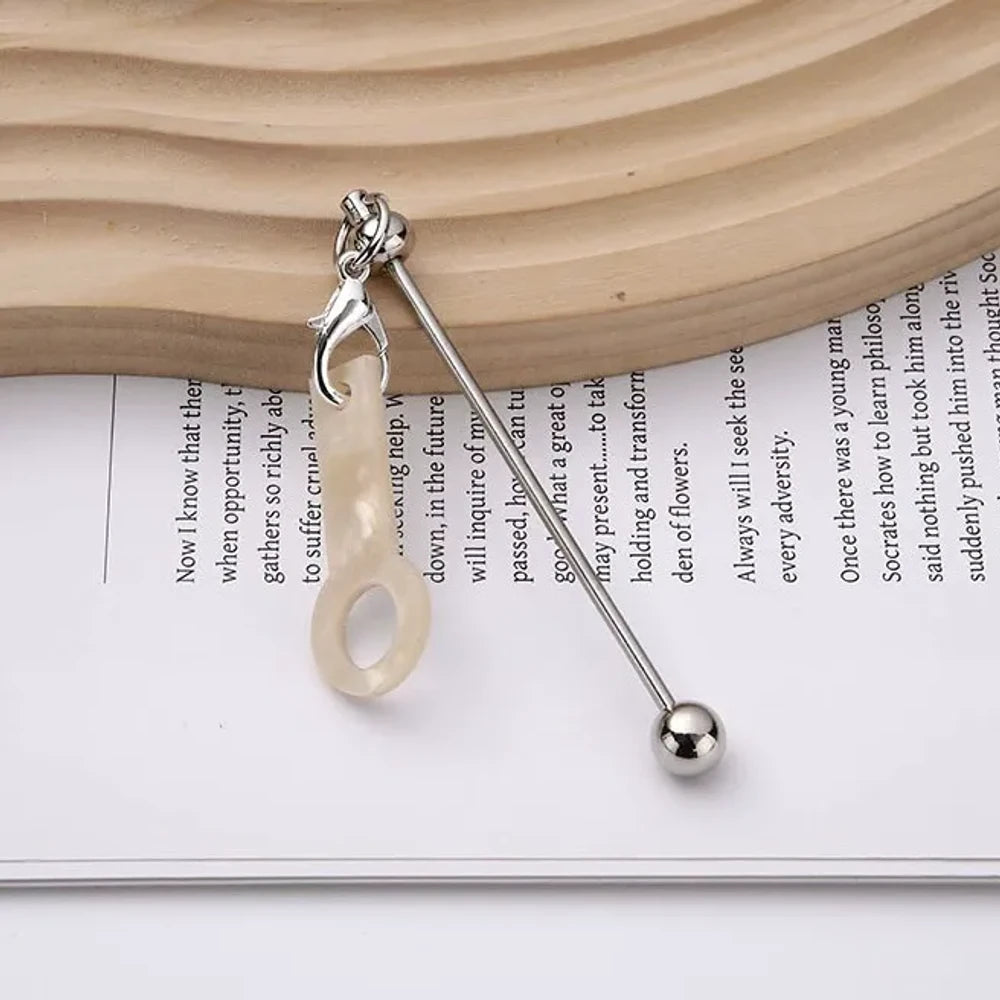 Beadable Water Ripple Acrylic Straw Pendant for 8-10mm Drinking Straw