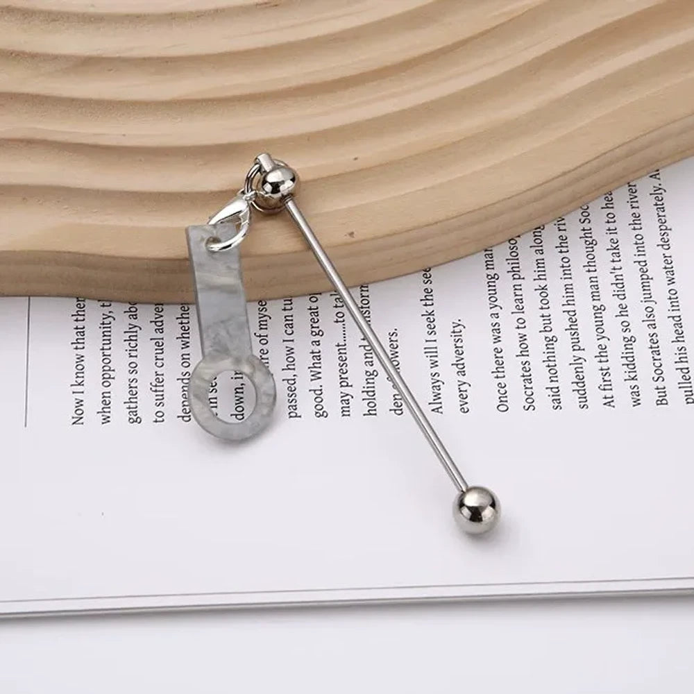 Beadable Water Ripple Acrylic Straw Pendant for 8-10mm Drinking Straw