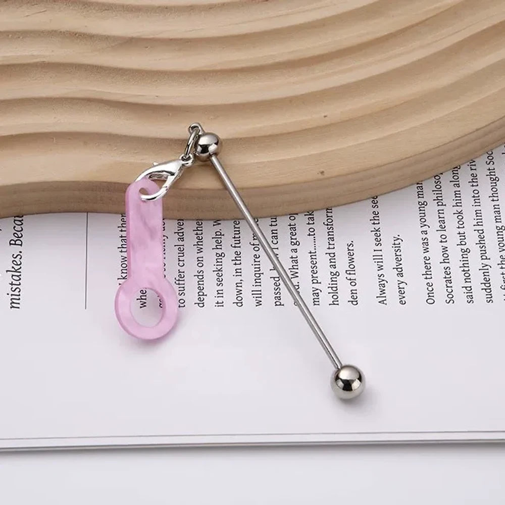 Beadable Water Ripple Acrylic Straw Pendant for 8-10mm Drinking Straw