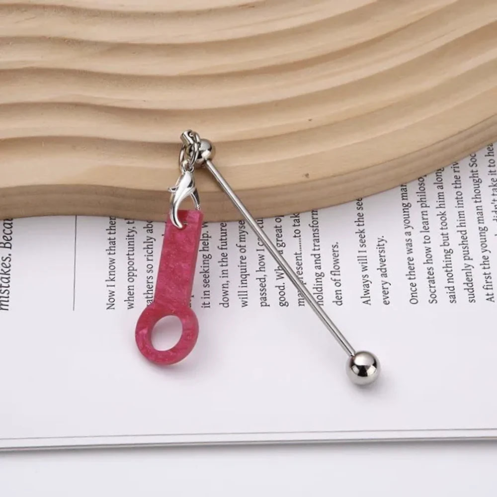 Beadable Water Ripple Acrylic Straw Pendant for 8-10mm Drinking Straw