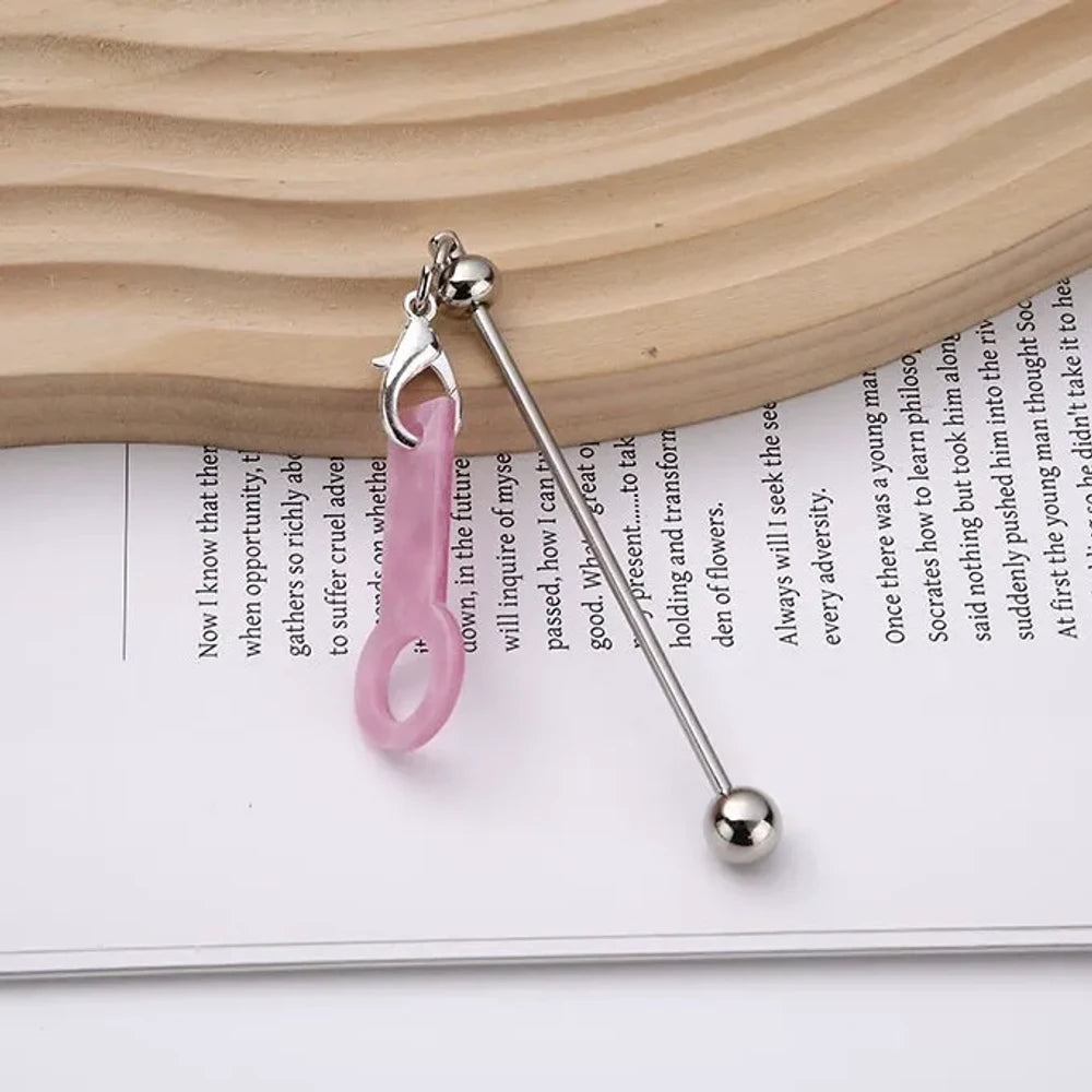 Beadable Water Ripple Acrylic Straw Pendant for 8-10mm Drinking Straw