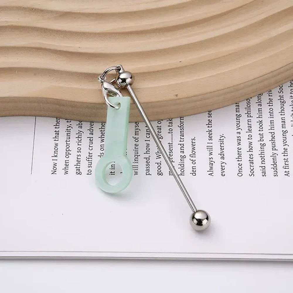 Beadable Water Ripple Acrylic Straw Pendant for 8-10mm Drinking Straw