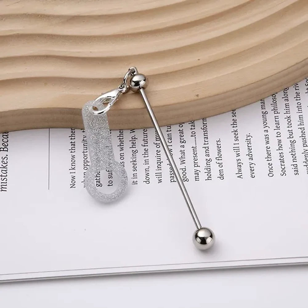 Beadable Water Ripple Acrylic Straw Pendant for 8-10mm Drinking Straw