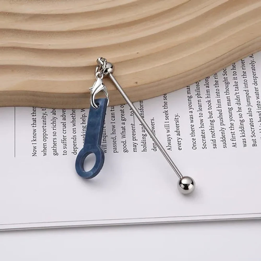 Beadable Water Ripple Acrylic Straw Pendant for 8-10mm Drinking Straw