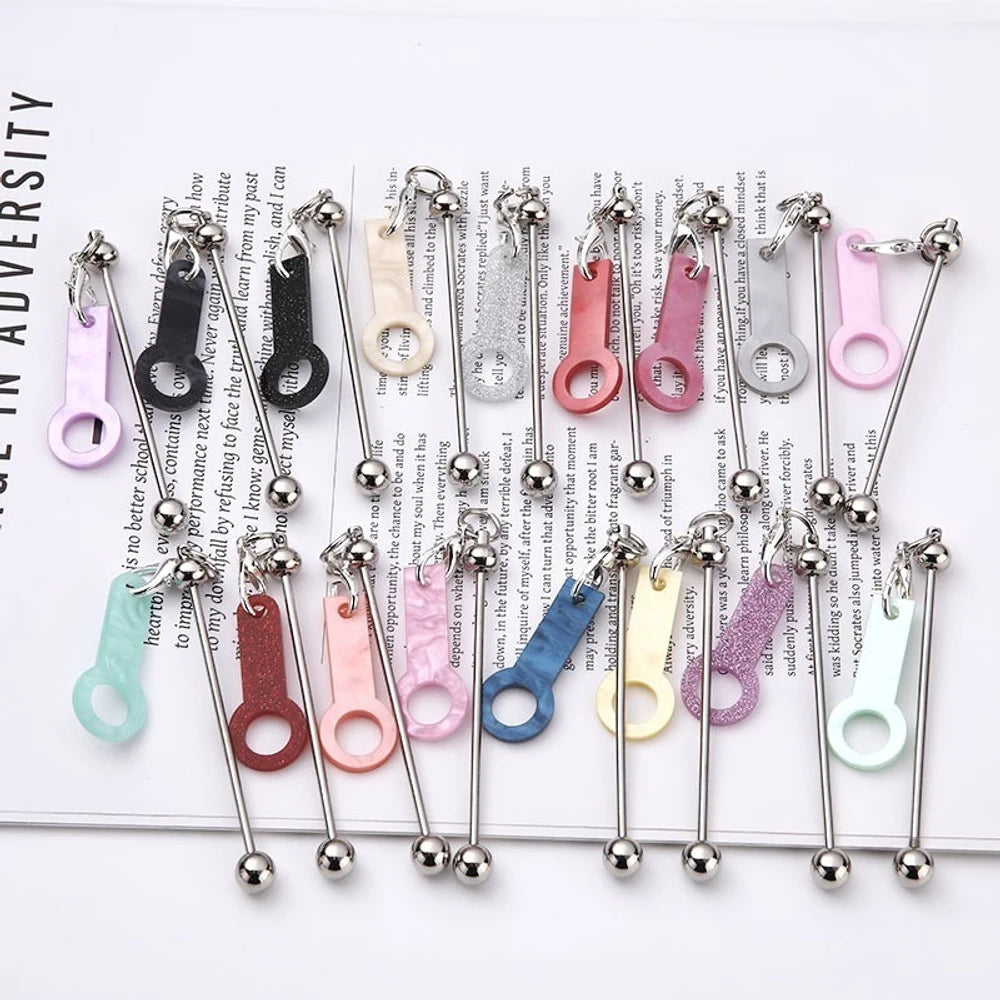 Beadable Water Ripple Acrylic Straw Pendant for 8-10mm Drinking Straw