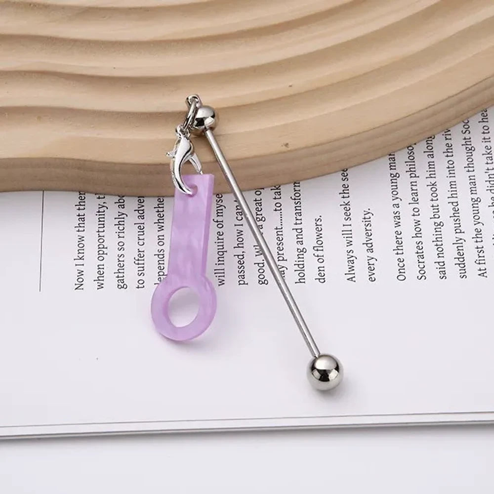 Beadable Water Ripple Acrylic Straw Pendant for 8-10mm Drinking Straw