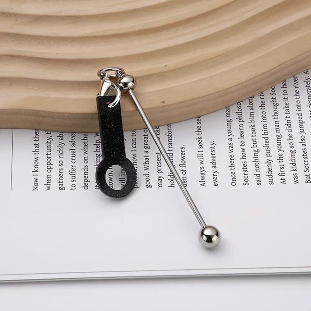 Beadable Water Ripple Acrylic Straw Pendant for 8-10mm Drinking Straw