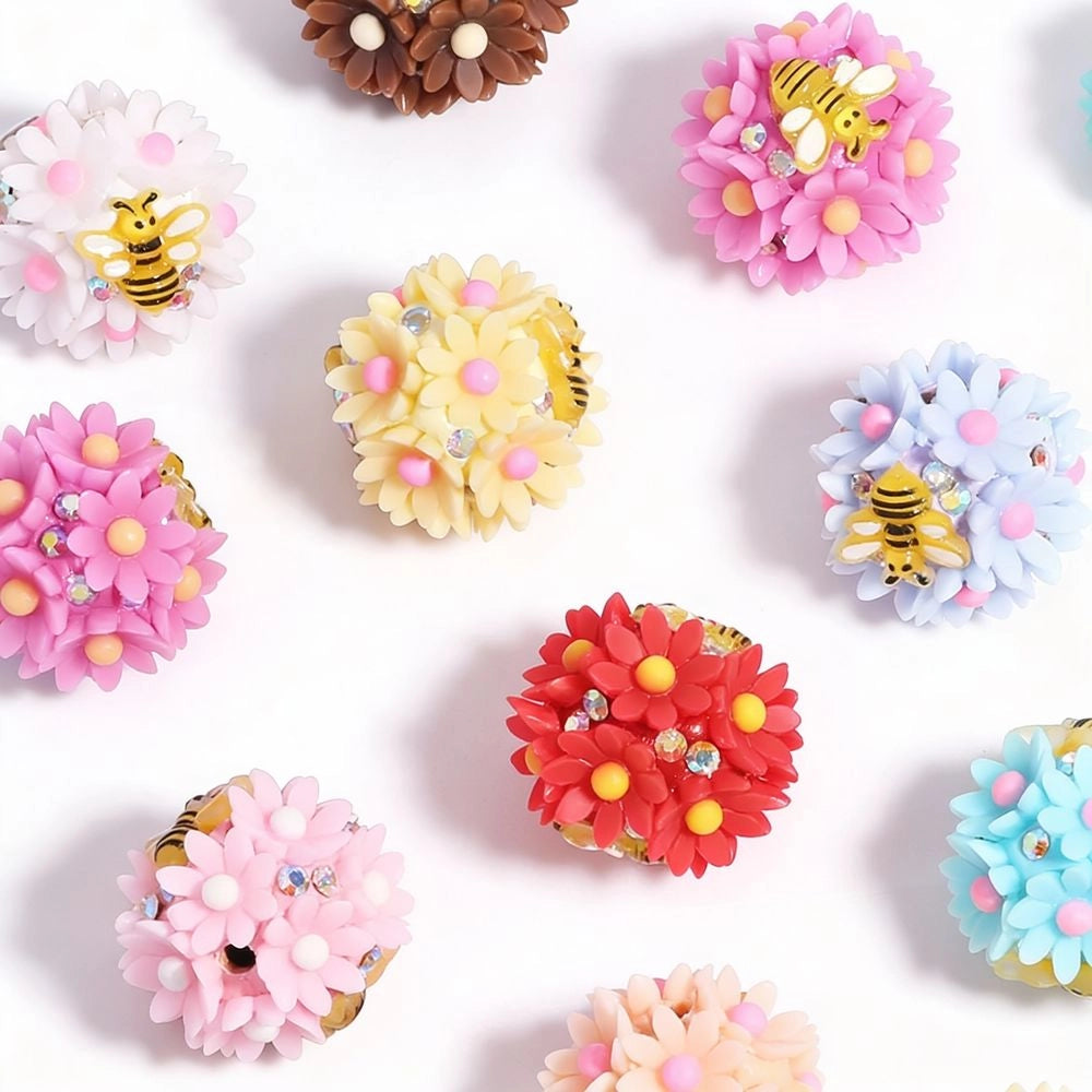 Bees Flower Rhinestones DIY Fancy Beads-Random Mix