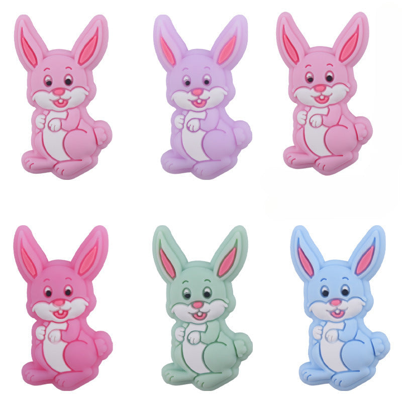 Cartoon Rabbit Cute Creative Silicone Beads-10PCS