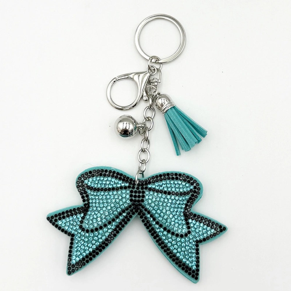 Bow Rhinestone Keychain for DIY