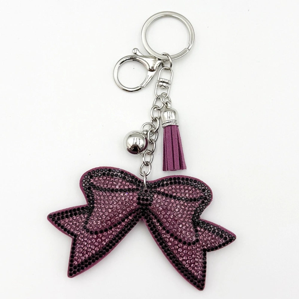 Bow Rhinestone Keychain for DIY