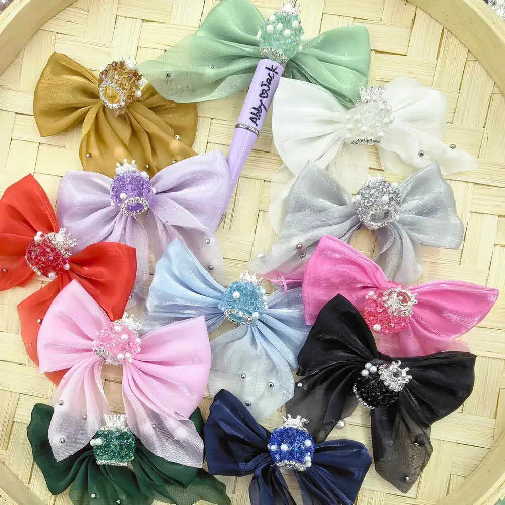 Bowtie Crown Pearls Rhinestone Chain Sugar Acrylic DIY Fancy Beads