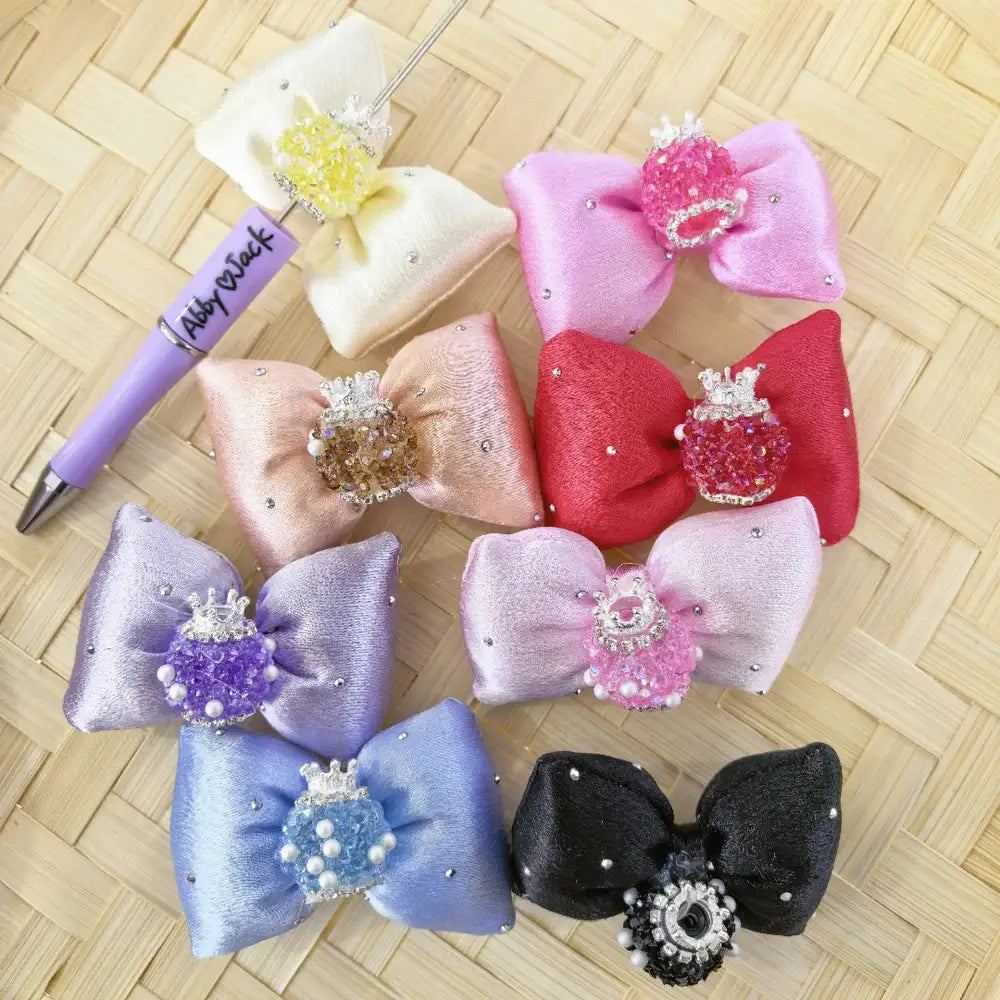 Bowtie Crown Pearls Rhinestone Chain Sugar Acrylic DIY Fancy Beads