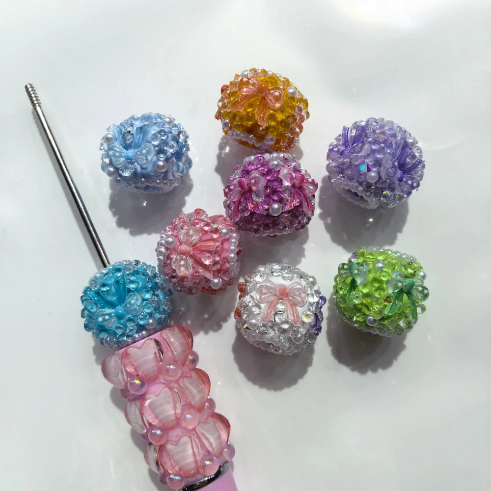 Bowtie Sugar Pearls Clay DIY Fancy Beads-Random Mixed
