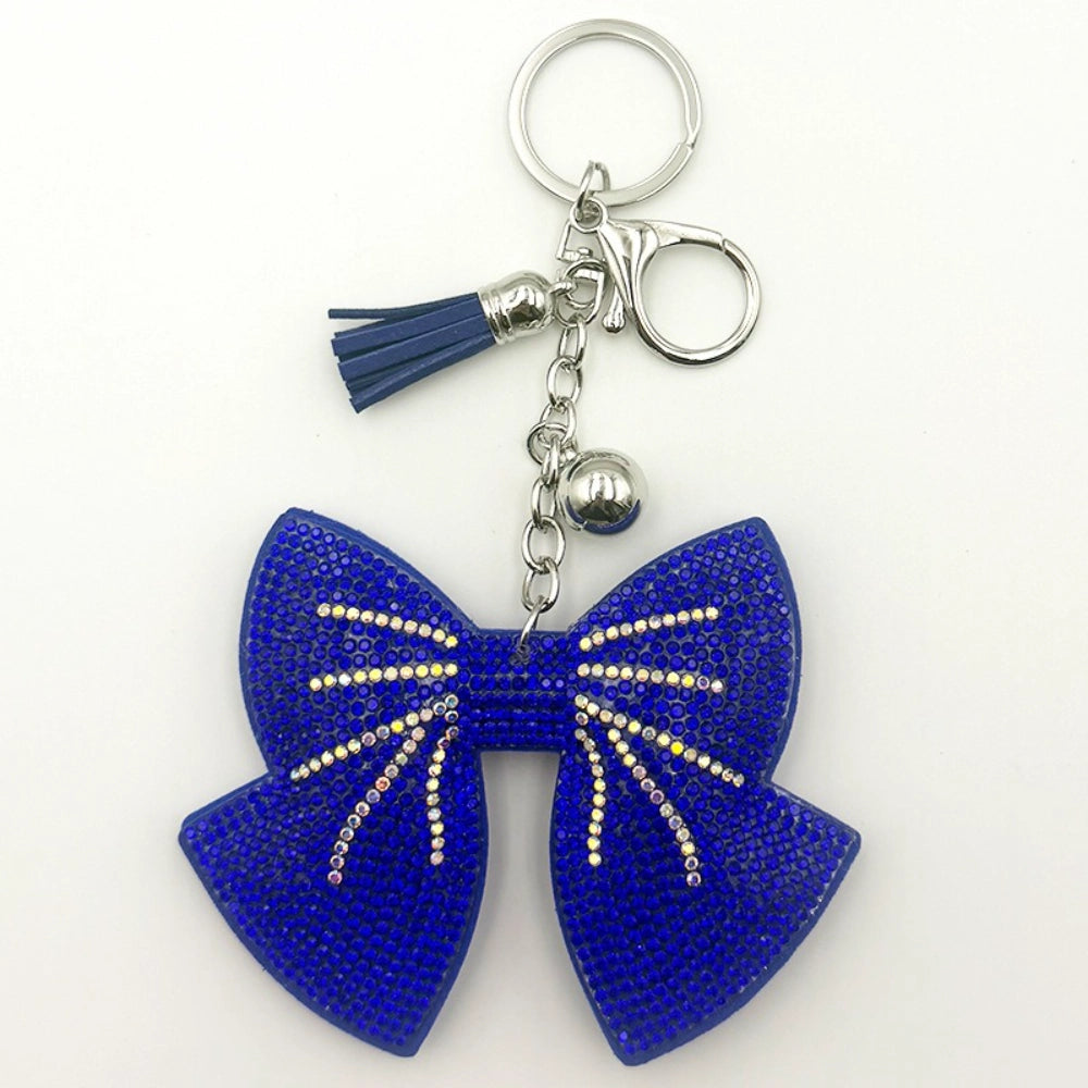 Bowtie Rhinestone Keychain for DIY