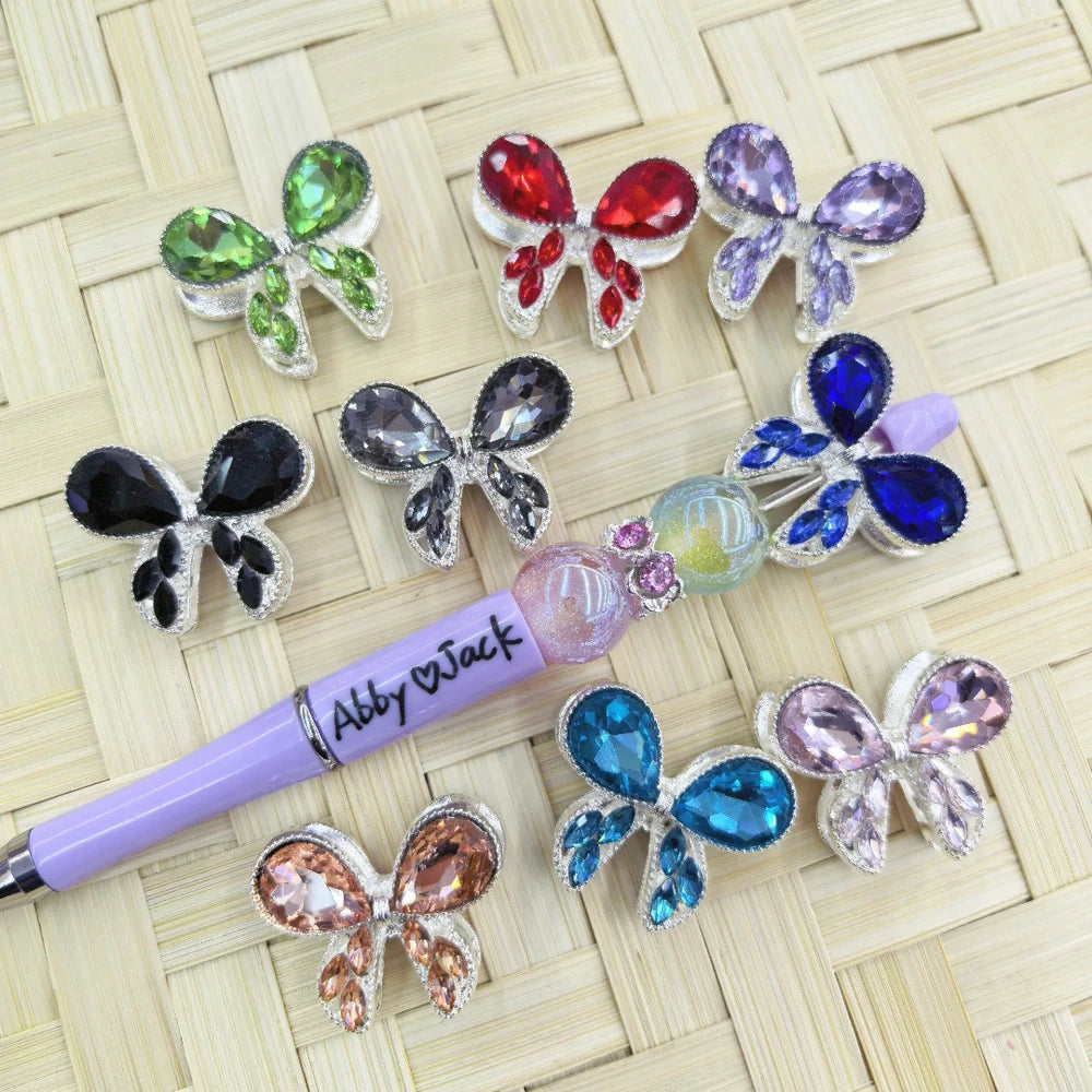 Bowtie with Rhinestone Metal Beads