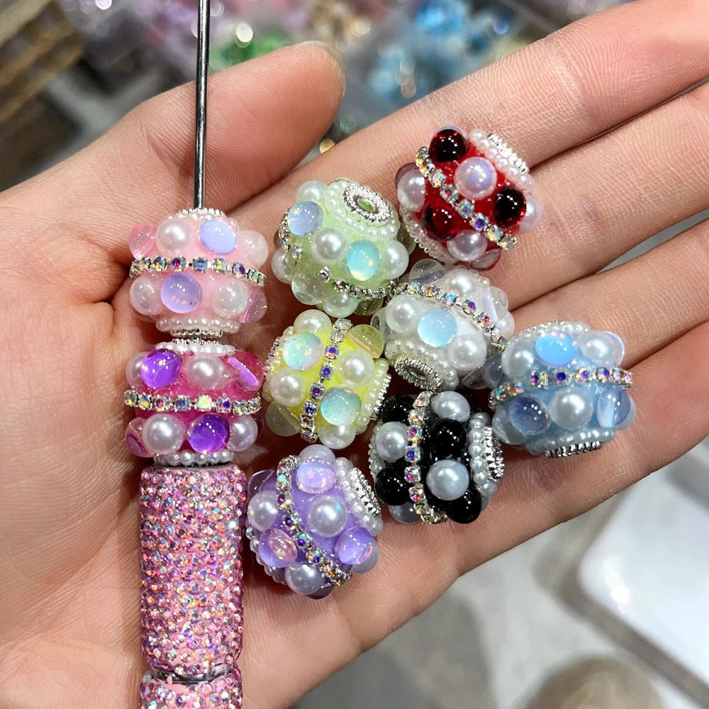 Bubble Pearls Rhinestone Chain Acrylic DIY Fancy Beads-Random Mixed