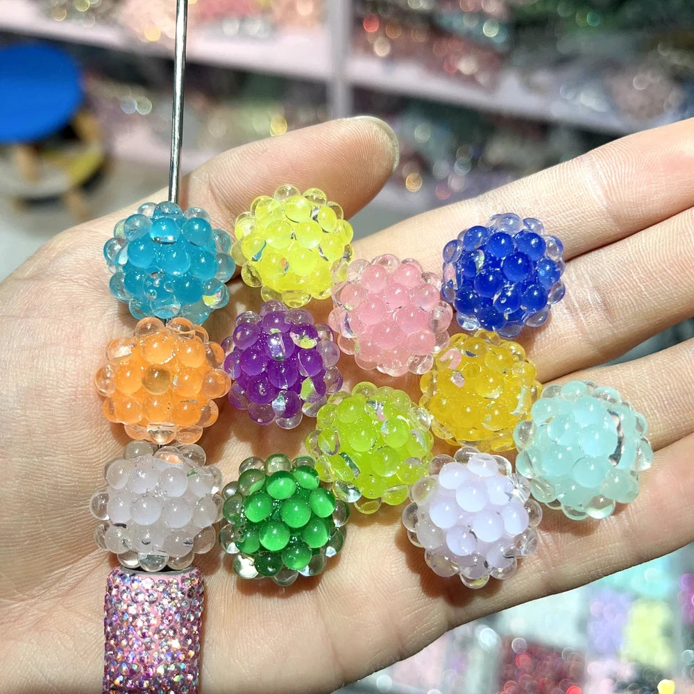 Bubble Rhinestone Acrylic DIY Fancy Beads-Random Mix