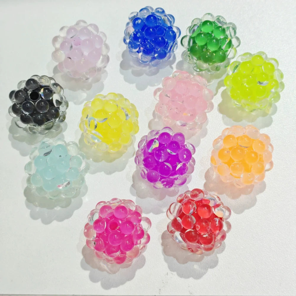 Bubble Rhinestone Transparent Acrylic DIY Fancy Beads-Random Mixed