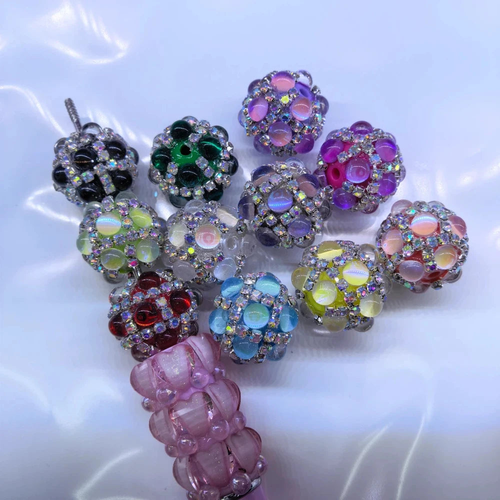 Bubble Rhinestones and Rhinestone Chain Acrylic DIY Fancy Beads-Random Mixed