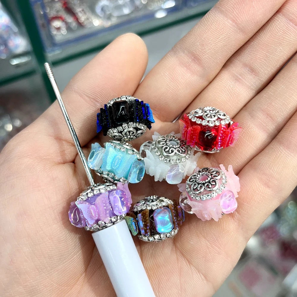 Butterfly Rhinestone Flowers Acrylic DIY Fancy Beads-Random Mixed