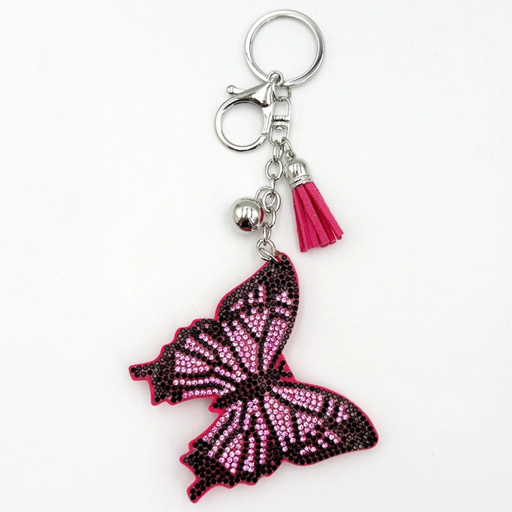 Butterfly Rhinestone Keychain for DIY