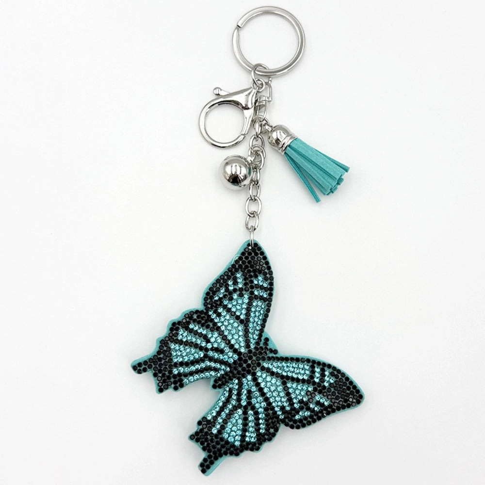 Butterfly Rhinestone Keychain for DIY