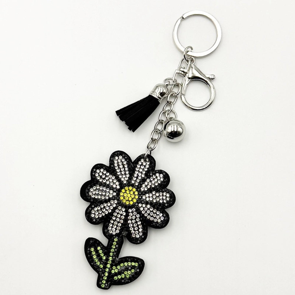 Flower Rhinestone Keychain for DIY