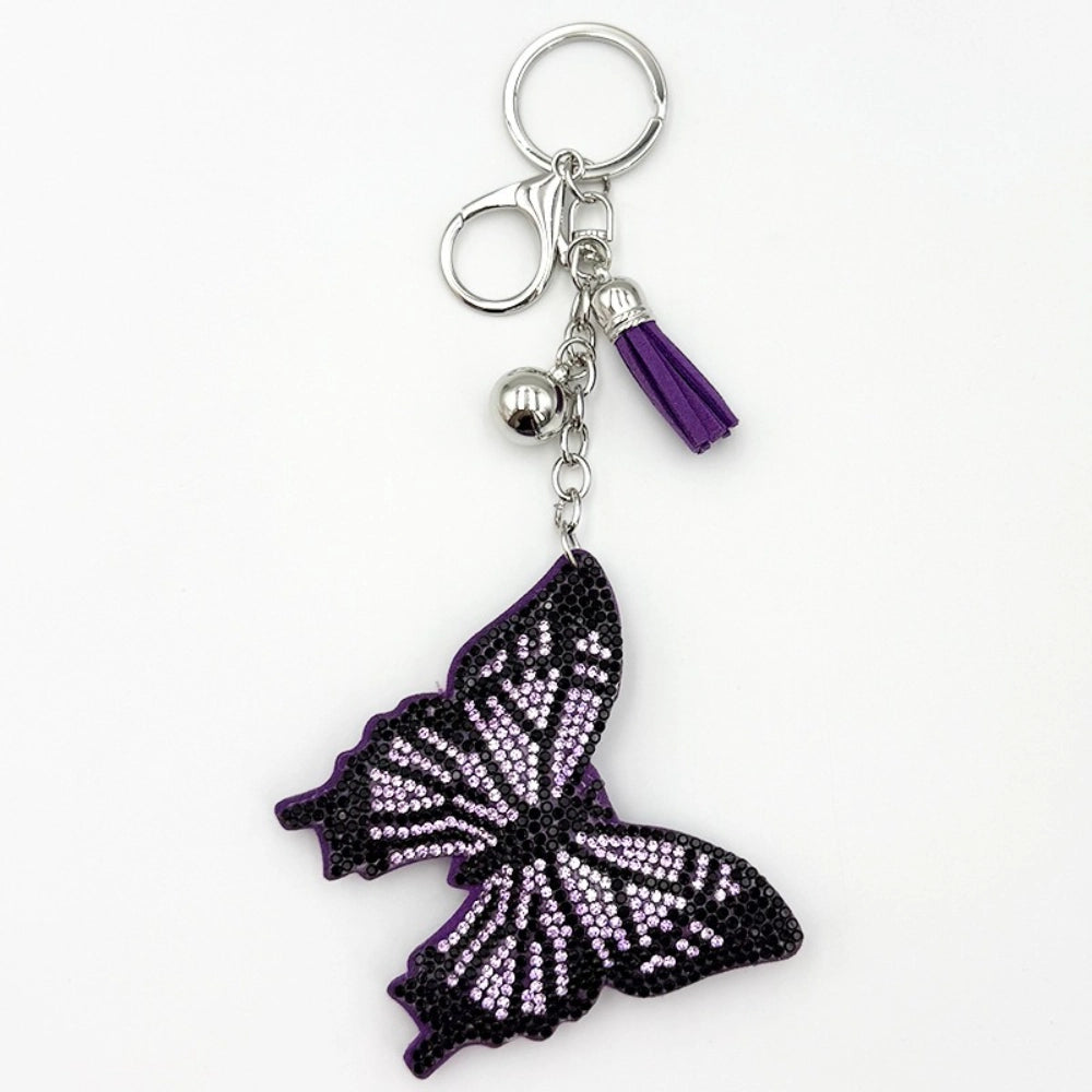 Butterfly Rhinestone Keychain for DIY