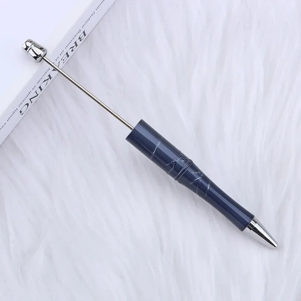 Relif Silver Crack Design in Solid Color Beadable Plastic Ballpoint Pen for DIY