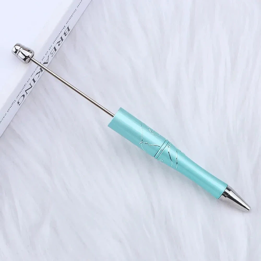 Relif Silver Crack Design in Solid Color Beadable Plastic Ballpoint Pen for DIY