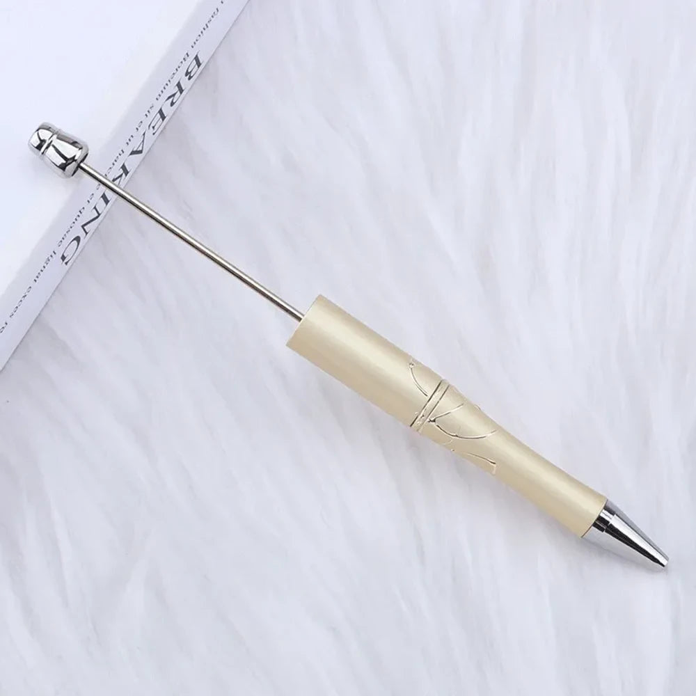 Relif Silver Crack Design in Solid Color Beadable Plastic Ballpoint Pen for DIY