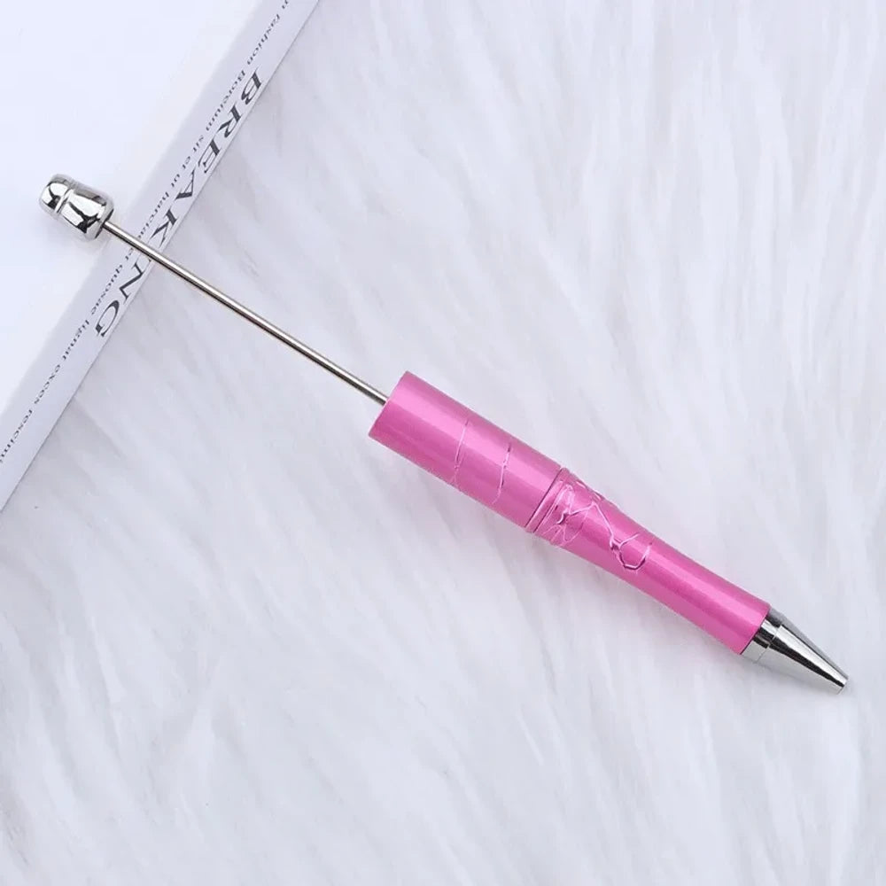Relif Silver Crack Design in Solid Color Beadable Plastic Ballpoint Pen for DIY